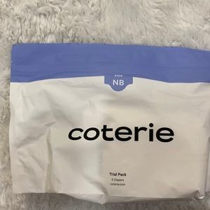 Coterie Size NB diapers. Travel Pack. Includes 5 diapers